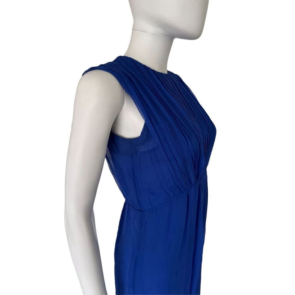 BALENCIAGA Blue Silk Vintage Knee Length Sleeveless Dress Size Small 2010 - Picture 6 of 13